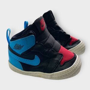 Nike Jordan 1 Crib Bootie NC to Chicago Toddler Shoe size 2C AT3745-046 Preowned